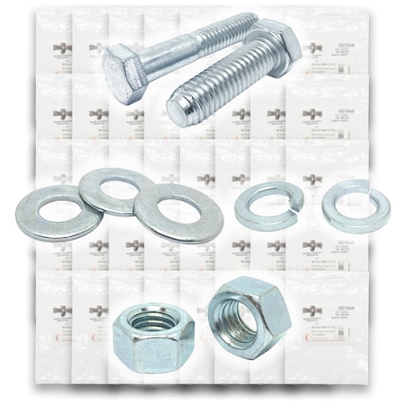 Boltsandnuts.Com Metric Class 10.9 Coarse Hex Cap Screws, Hex Nuts, Flat & Lock Washers - 2011 PCS Assortment Kit #314